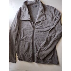 Tuff Athletics Womens XL Full Zip Jacket Heather Gray Mock Neck Activewear